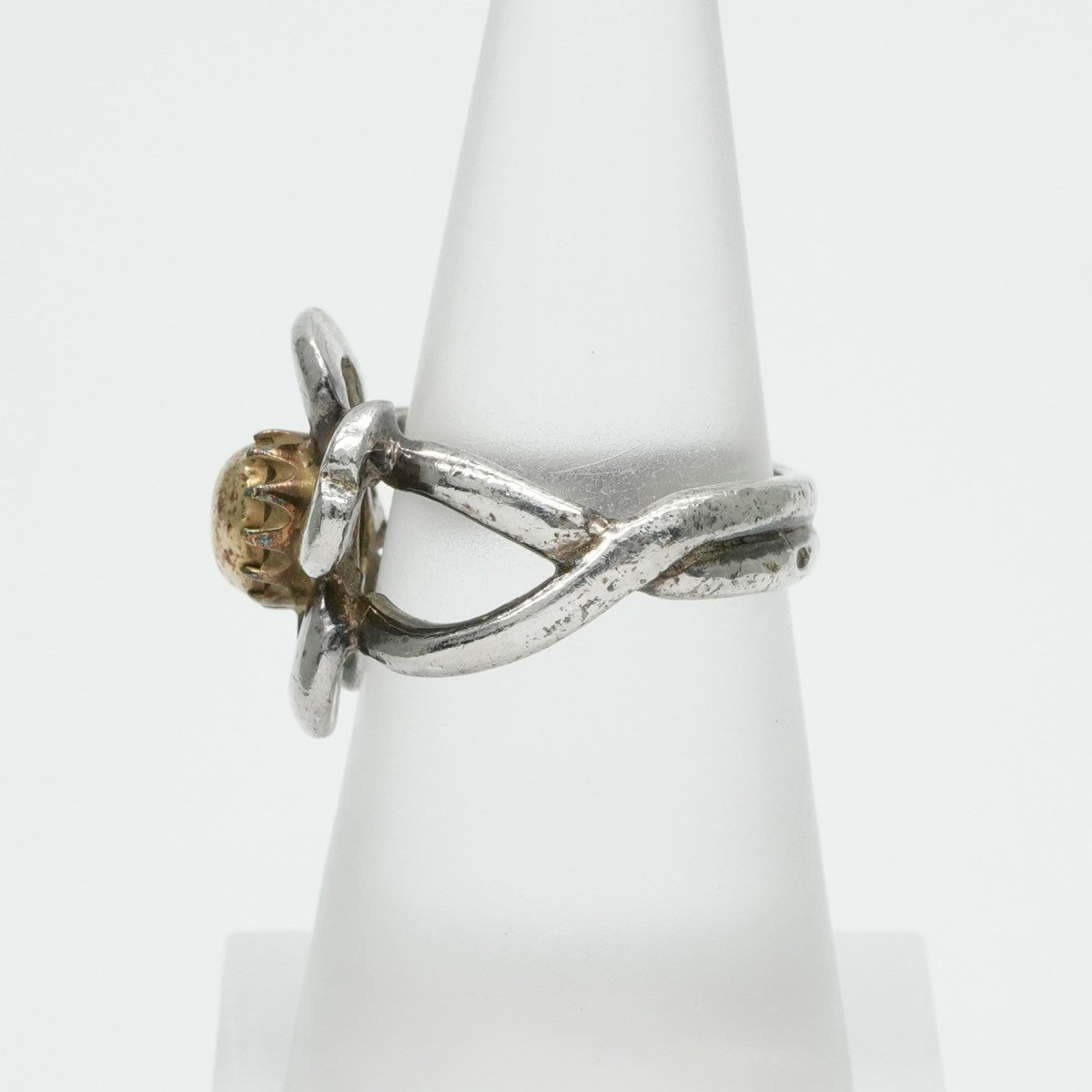 HERMES 헤르메스 Flower Flower 링 750/925은 골동품 희귀 꽃