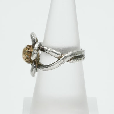 HERMES 헤르메스 Flower Flower 링 750/925은 골동품 희귀 꽃