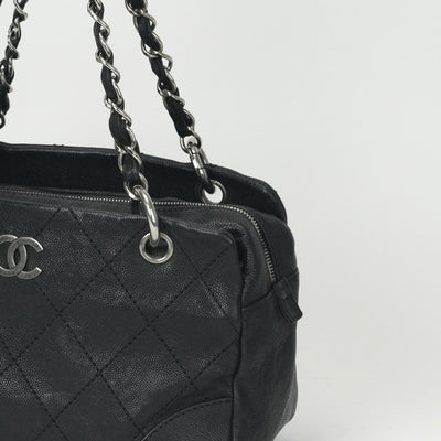 シャネル CHANEL マトラッセ ワイルドステッチ バッグ ショルダーバッグ キャビアスキン ブラック 黒 シルバー金具 チェーンショルダーバッグ ココマーク