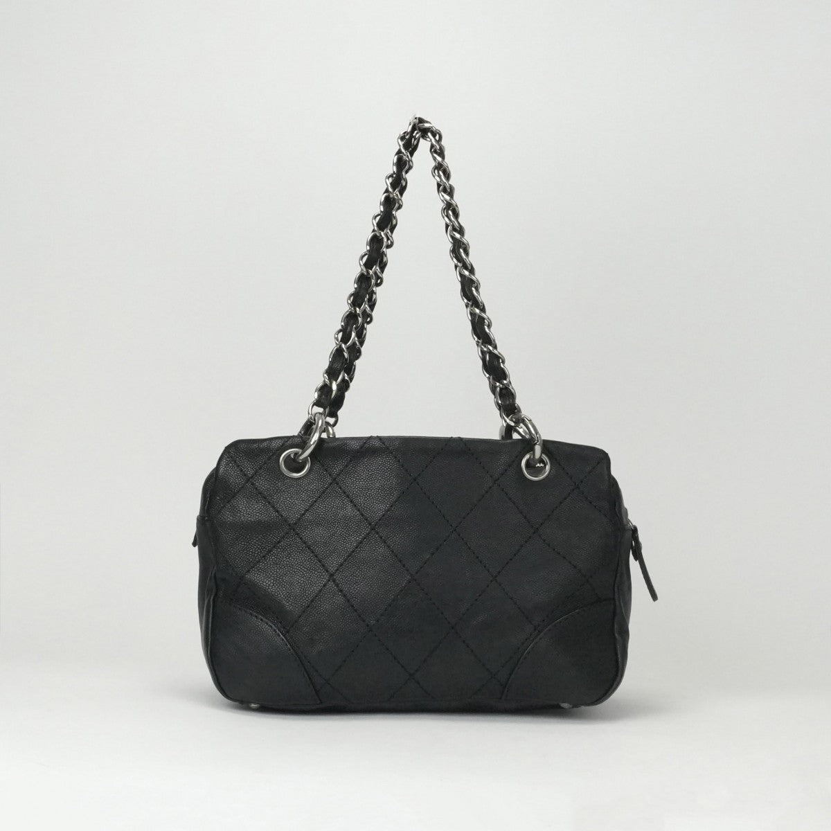 シャネル CHANEL マトラッセ ワイルドステッチ バッグ ショルダーバッグ キャビアスキン ブラック 黒 シルバー金具 チェーンショルダーバッグ ココマーク