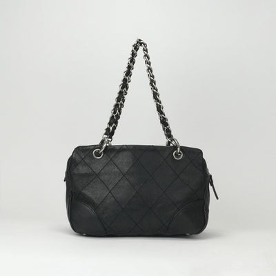 シャネル CHANEL マトラッセ ワイルドステッチ バッグ ショルダーバッグ キャビアスキン ブラック 黒 シルバー金具 チェーンショルダーバッグ ココマーク