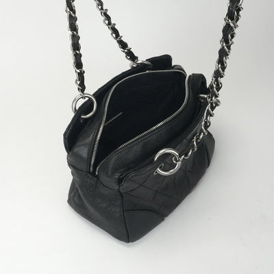シャネル CHANEL マトラッセ ワイルドステッチ バッグ ショルダーバッグ キャビアスキン ブラック 黒 シルバー金具 チェーンショルダーバッグ ココマーク