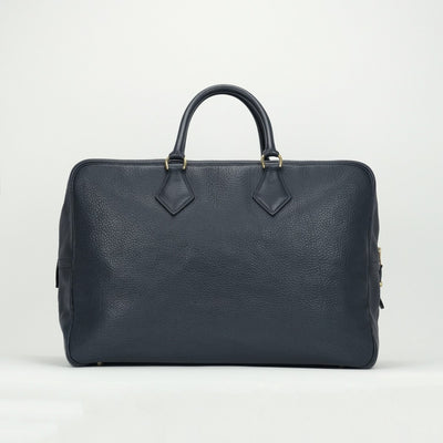 HERMES HERMES Plum 45 Plume 45 bags, tote bags, Ardennes, blue indigo, navy, blue, navy, gold fittings