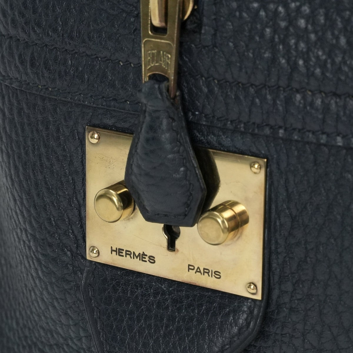 HERMES HERMES Plum 45 Plume 45 bags, tote bags, Ardennes, blue indigo, navy, blue, navy, gold fittings
