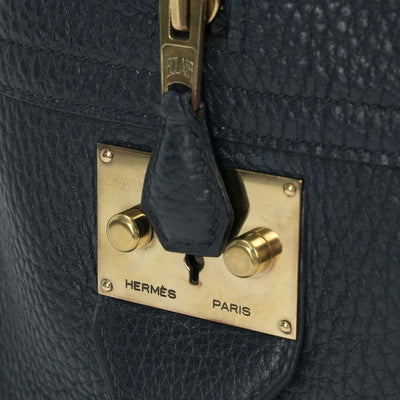 HERMES HERMES Plum 45 Plume 45 bags, tote bags, Ardennes, blue indigo, navy, blue, navy, gold fittings