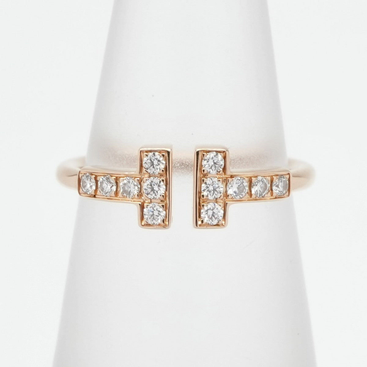 Tiffany & Co. TIFFANY&Co. Diamond Wire Ring T Wire Tiffany & Co. T-ring 750PG pink gold diamond ring rose gold