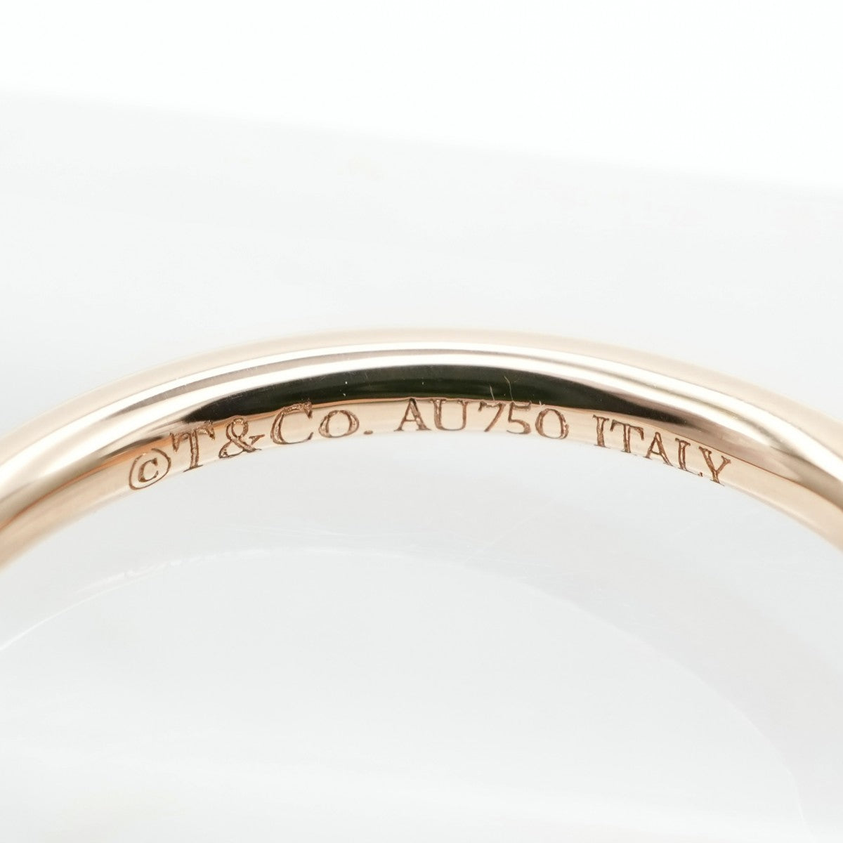 Tiffany & Co. TIFFANY&Co. Diamond Wire Ring T Wire Tiffany & Co. T-ring 750PG pink gold diamond ring rose gold