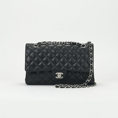 シャネル CHANEL マトラッセ ダブルフラップ Wフラップ ダブルチェーン Wチェーン バッグ トートバッグ ショルダーバッグ ラムスキン ブラック 黒 シルバー金具
