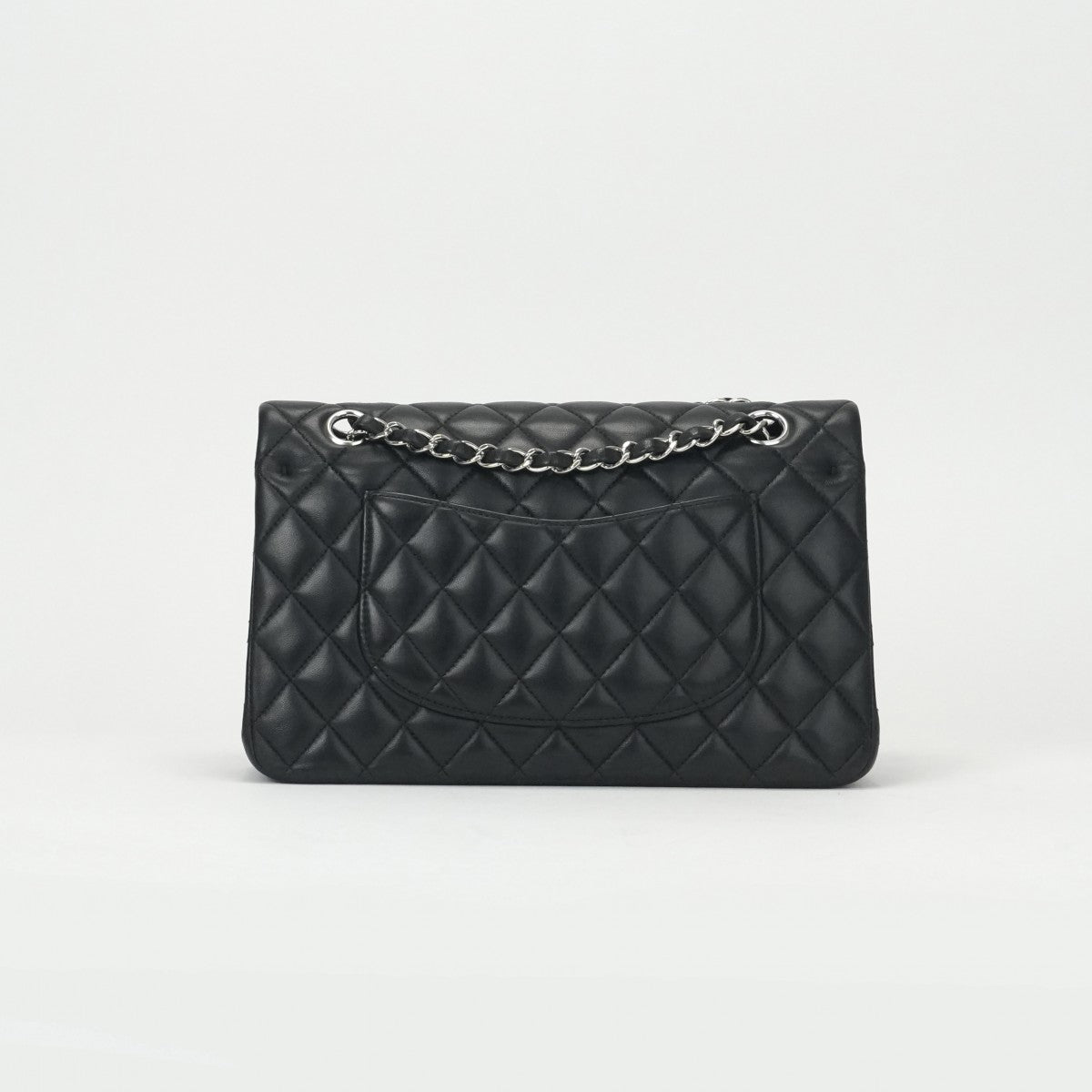 シャネル CHANEL マトラッセ ダブルフラップ Wフラップ ダブルチェーン Wチェーン バッグ トートバッグ ショルダーバッグ ラムスキン ブラック 黒 シルバー金具