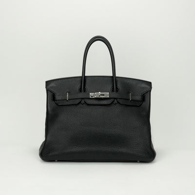 HERMES HERMES Birkin 35 Birkin 35 Tote bag Toryon Clemence Noir Black Silver Metal Fittings Handbag