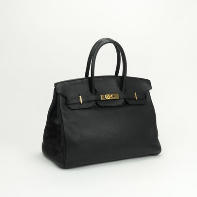 HERMES HERMES Birkin 35 Birkin 35 Tote bag Togo Noir Noir Black Black Gold hardware Birkin Togo tote bag