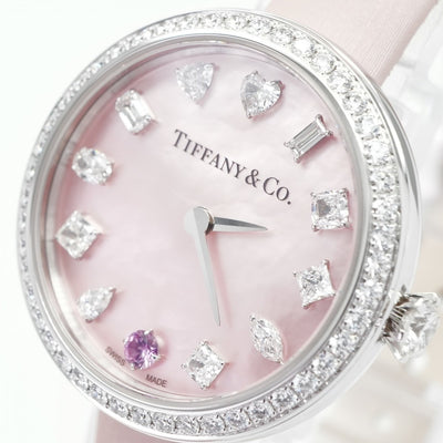 ティファニー TIFFANY&Co. エタニティ 時計 腕時計 ピンク 腕時計　ピンクシェル　ホワイトゴールド　ダイヤモンド