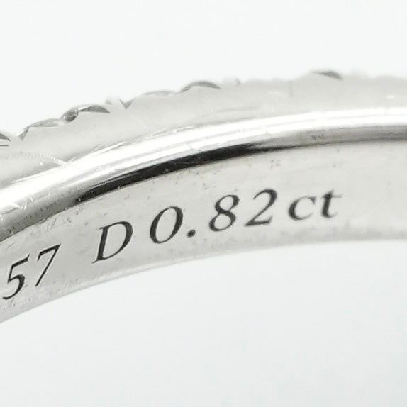 Tiffany & Co. 티파니 & 공동. 에메랄드 컷 약혼 반지 다이아몬드 플래티넘 밴드 에메랄드 컷 Tiffany & Co. 고통 링 PT950 실버 다이아몬드 반지 약혼 반지 백금