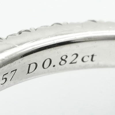 Tiffany & Co. 티파니 & 공동. 에메랄드 컷 약혼 반지 다이아몬드 플래티넘 밴드 에메랄드 컷 Tiffany & Co. 고통 링 PT950 실버 다이아몬드 반지 약혼 반지 백금
