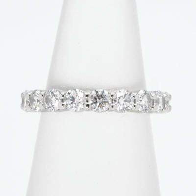 HARRY WINSTON HARRY WINSTON Round Cut Prong Set Ring Round Cut Prong Set Ring Classic Diamond Band Ring Ring Pt950 Silver Full Eternity Ring Platinum