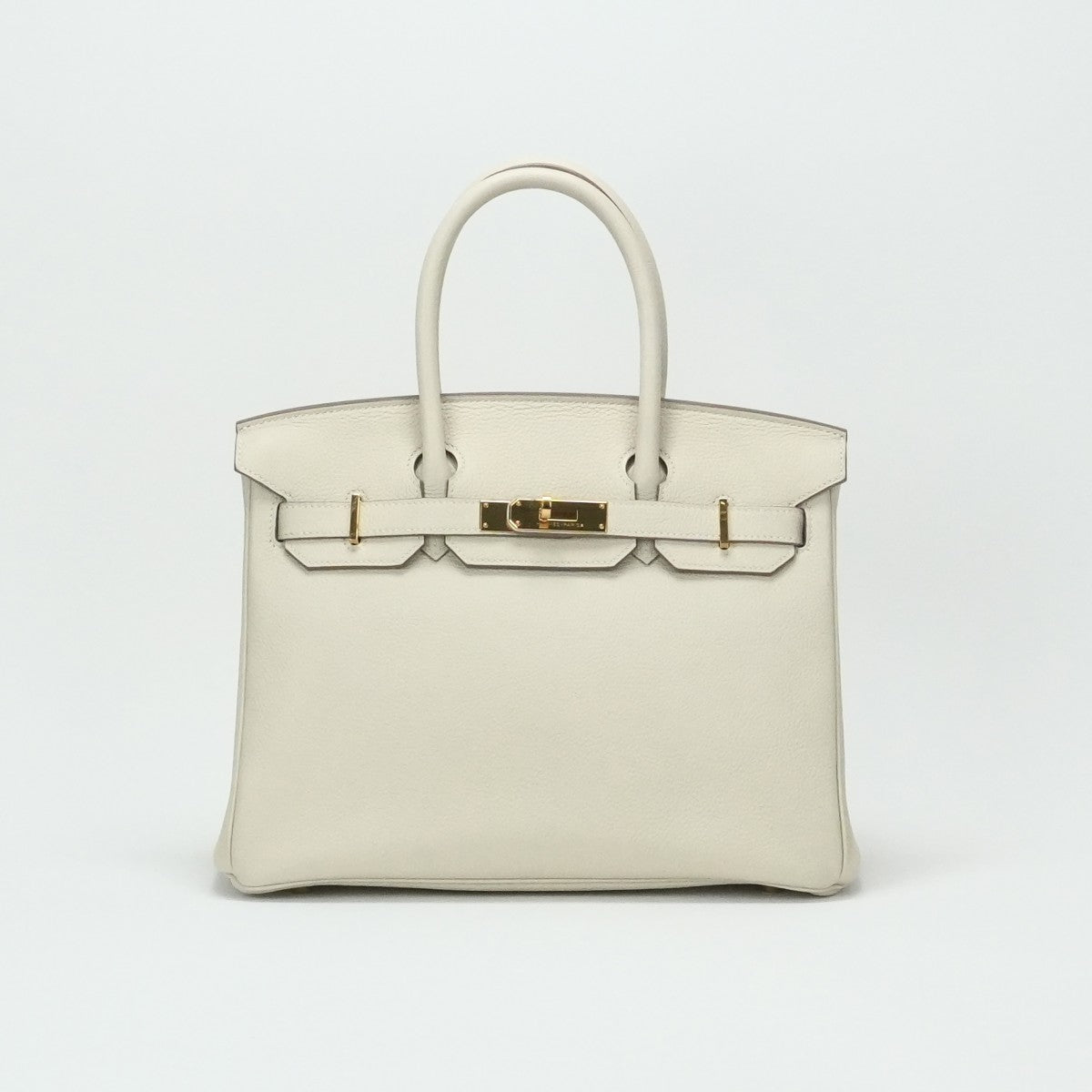 HERMES 爱马仕 Birkin 30 Birkin 30 袋子手提袋dogo cre白色白金硬件
