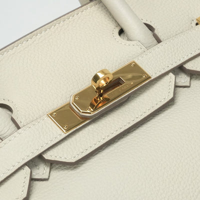 HERMES 爱马仕 Birkin 30 Birkin 30 袋子手提袋dogo cre白色白金硬件