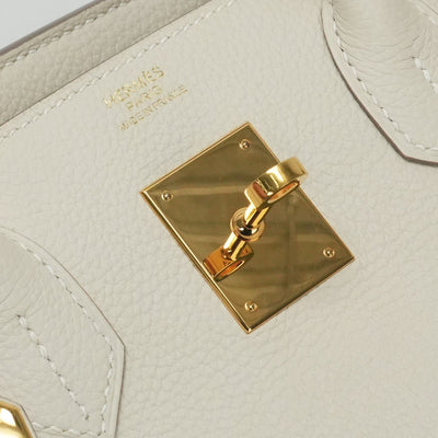 HERMES 爱马仕 Birkin 30 Birkin 30 袋子手提袋dogo cre白色白金硬件