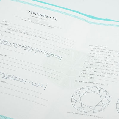 Tiffany & Co. 티파니 & 공동. 약혼 반지 플래티넘 솔리테어 Tiffany & Co. 반지 실버 다이아몬드 반지 약혼 반지 백금