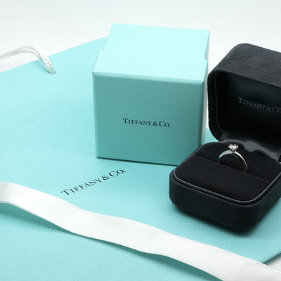 Tiffany & Co. 티파니 & 공동. 약혼 반지 플래티넘 솔리테어 Tiffany & Co. 반지 실버 다이아몬드 반지 약혼 반지 백금