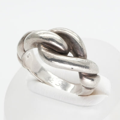 HERMES Hermes Torsade Torsade Ring 925 Silver Antique Rare Silver Holemark