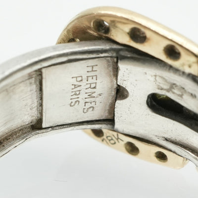 HERMES 爱马仕戒指750/925银色古董稀有银
