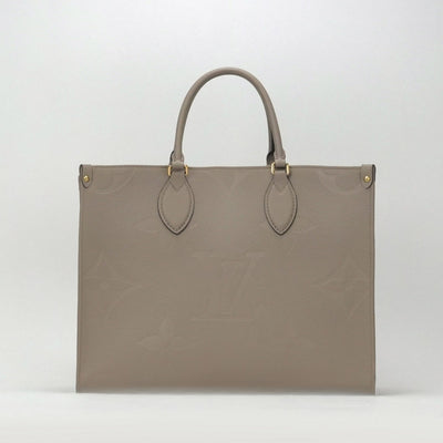 LOUIS VUITTON LOUIS VUITTON On the go MM On the go MM Bag, Tote bag, Shoulder bag, Leather, Toiletrail Beige, Beige, Gold hardware, 2-way handbag