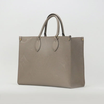 LOUIS VUITTON LOUIS VUITTON On the go MM On the go MM Bag, Tote bag, Shoulder bag, Leather, Toiletrail Beige, Beige, Gold hardware, 2-way handbag