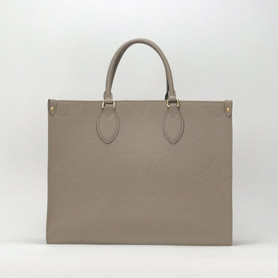 LOUIS VUITTON LOUIS VUITTON On the go MM On the go MM Bag, Tote bag, Shoulder bag, Leather, Toiletrail Beige, Beige, Gold hardware, 2-way handbag