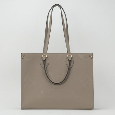 LOUIS VUITTON LOUIS VUITTON On the go MM On the go MM Bag, Tote bag, Shoulder bag, Leather, Toiletrail Beige, Beige, Gold hardware, 2-way handbag