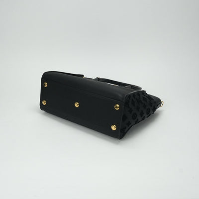 LOUIS VUITTON 내 측면 MM 내 측면 MM 가방 토트 백 숄더 가방 가죽 블랙 골드 하드웨어 2 방향 핸드백