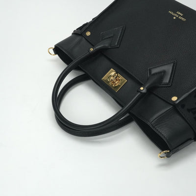 LOUIS VUITTON 내 측면 MM 내 측면 MM 가방 토트 백 숄더 가방 가죽 블랙 골드 하드웨어 2 방향 핸드백