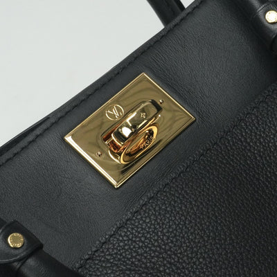 LOUIS VUITTON 내 측면 MM 내 측면 MM 가방 토트 백 숄더 가방 가죽 블랙 골드 하드웨어 2 방향 핸드백