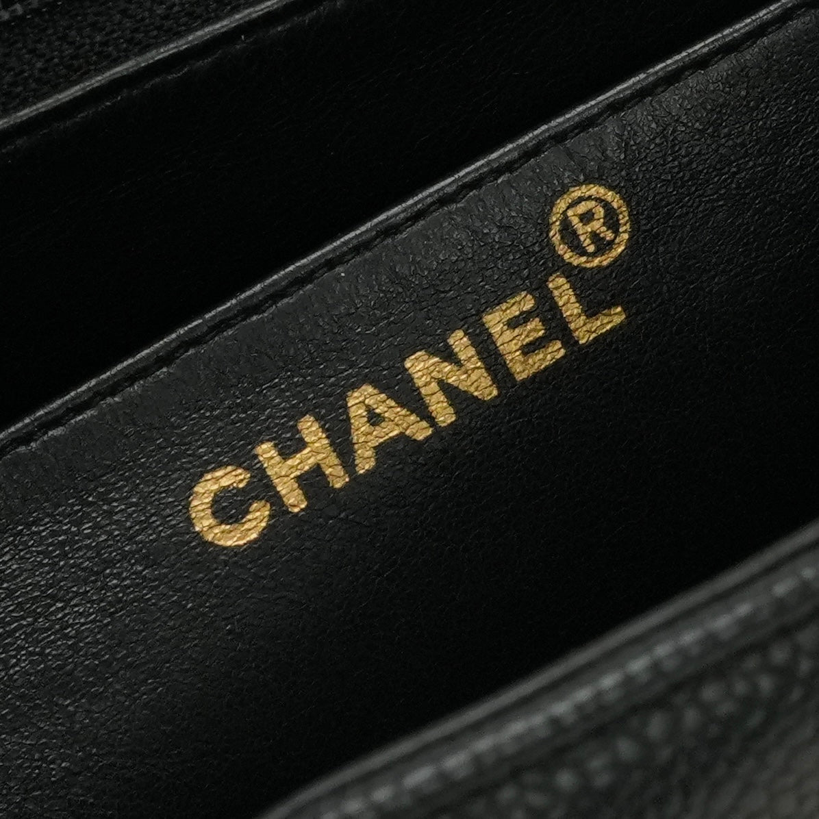CHANEL CHANEL Mademoiselle Bag Shoulder Bag Caviar Skin Black Black Gold Hardware Coco Mark Turn LockDouble chain W chainChain shoulder bag