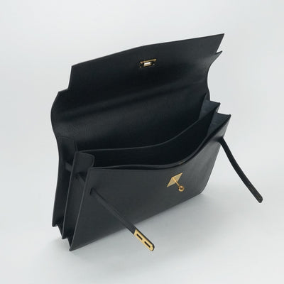 HERMES 헤르메스 KellyDepeche 38 KellyDepeche 38 가방 비즈니스 가방 서류 가방 Ardennes 누아어 블랙 골드 하드웨어 짧은 가방