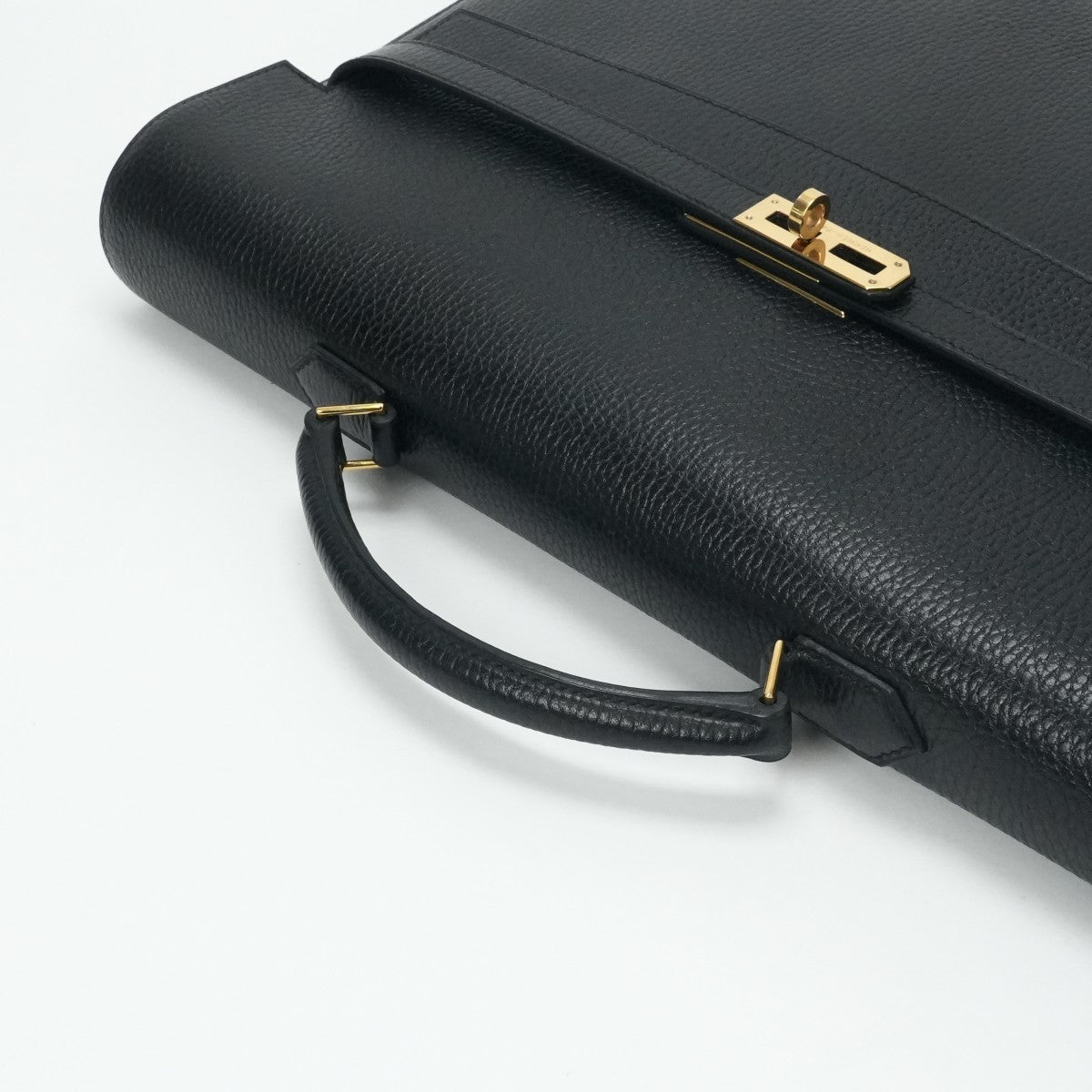 HERMES 헤르메스 KellyDepeche 38 KellyDepeche 38 가방 비즈니스 가방 서류 가방 Ardennes 누아어 블랙 골드 하드웨어 짧은 가방