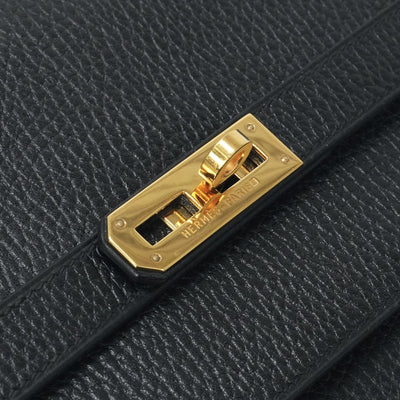 HERMES 헤르메스 KellyDepeche 38 KellyDepeche 38 가방 비즈니스 가방 서류 가방 Ardennes 누아어 블랙 골드 하드웨어 짧은 가방