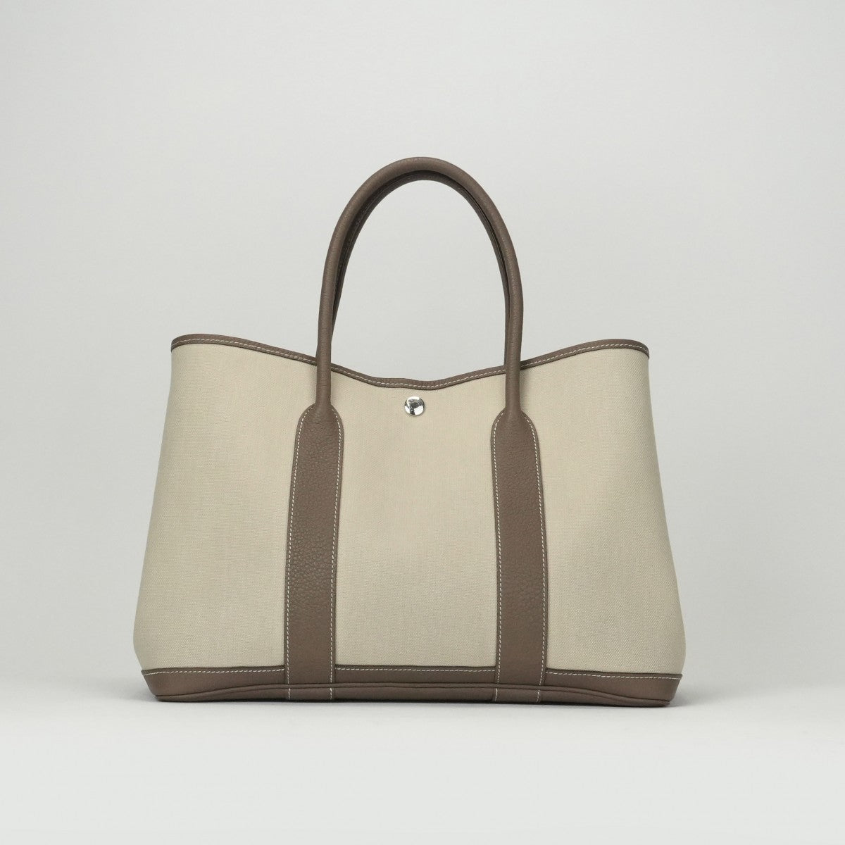 エルメス HERMES ガーデンパーティPM ガーデンパーティ PM ガーデンパーティ36 ガーデンパーティー バッグ トートバッグ トワルミリタリー カントリー エトゥープ グレー シルバー金具