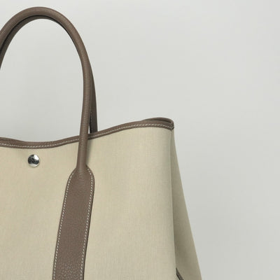 エルメス HERMES ガーデンパーティPM ガーデンパーティ PM ガーデンパーティ36 ガーデンパーティー バッグ トートバッグ トワルミリタリー カントリー エトゥープ グレー シルバー金具
