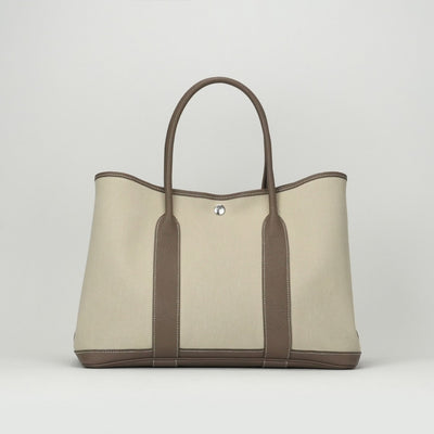 エルメス HERMES ガーデンパーティPM ガーデンパーティ PM ガーデンパーティ36 ガーデンパーティー バッグ トートバッグ トワルミリタリー カントリー エトゥープ グレー シルバー金具
