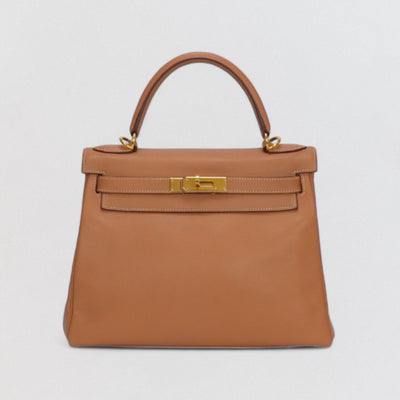 エルメス HERMES ケリー28 ケリー 28 バッグ トートバッグ ショルダーバッグ クシュベル ナチュラル Natural ブラウン Brown 茶 ゴールド金具 ハンドバッグ 内縫い