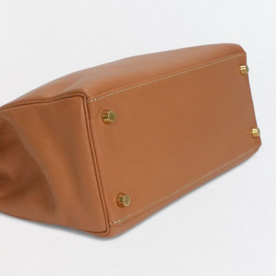 エルメス HERMES ケリー28 ケリー 28 バッグ トートバッグ ショルダーバッグ クシュベル ナチュラル Natural ブラウン Brown 茶 ゴールド金具 ハンドバッグ 内縫い