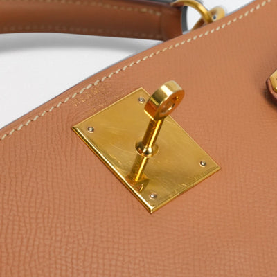 エルメス HERMES ケリー28 ケリー 28 バッグ トートバッグ ショルダーバッグ クシュベル ナチュラル Natural ブラウン Brown 茶 ゴールド金具 ハンドバッグ 内縫い