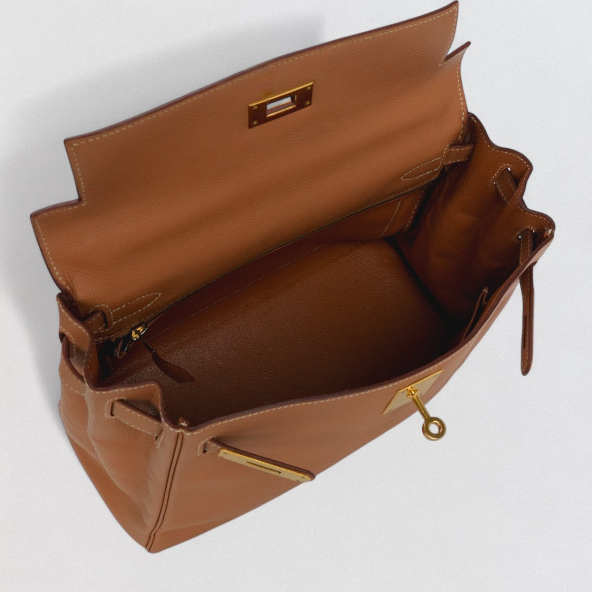 エルメス HERMES ケリー28 ケリー 28 バッグ トートバッグ ショルダーバッグ クシュベル ナチュラル Natural ブラウン Brown 茶 ゴールド金具 ハンドバッグ 内縫い