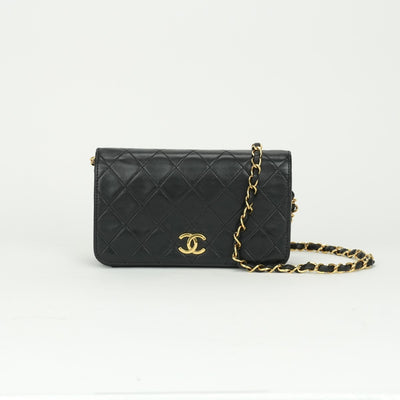 CHANEL 샤넬 Matelass? 가방 숄더백 블랙 블랙 골드 메탈 피팅 Matelass? 램스킨 풀 플랩 코코 마크