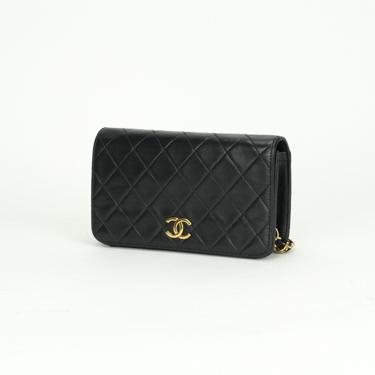 CHANEL 샤넬 Matelass? 가방 숄더백 블랙 블랙 골드 메탈 피팅 Matelass? 램스킨 풀 플랩 코코 마크