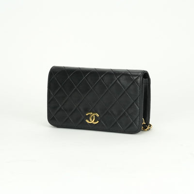 CHANEL 샤넬 Matelass? 가방 숄더백 블랙 블랙 골드 메탈 피팅 Matelass? 램스킨 풀 플랩 코코 마크