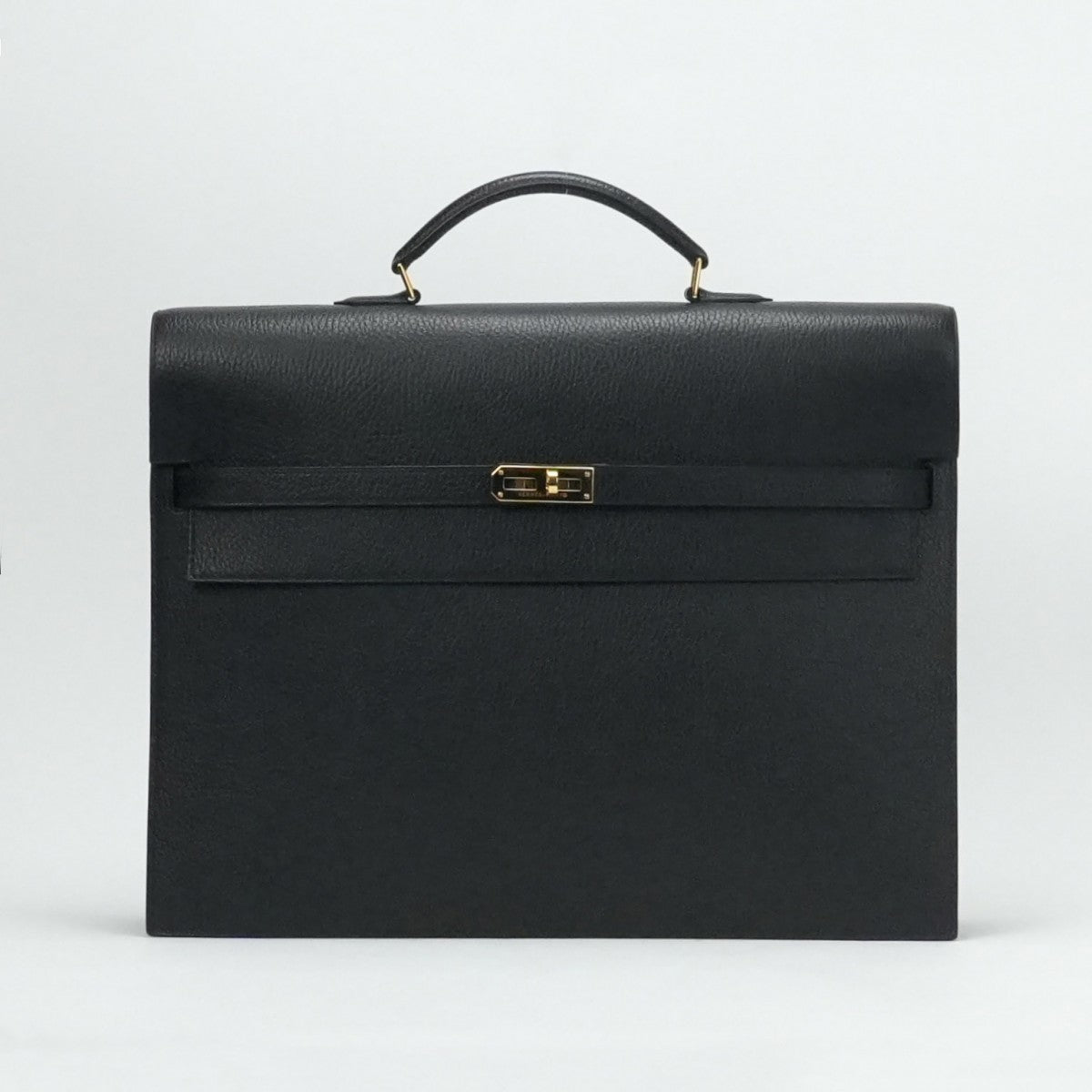 HERMES HERMES KellyDepeche 38 KellyDepeche 38 Bag Business Bag Briefcase Ardennes Noir Black Gold Hardware Brief Bag
