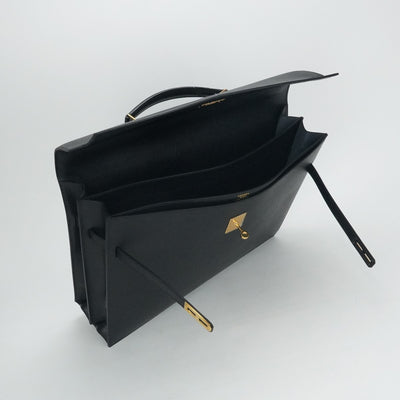 HERMES HERMES KellyDepeche 38 KellyDepeche 38 Bag Business Bag Briefcase Ardennes Noir Black Gold Hardware Brief Bag