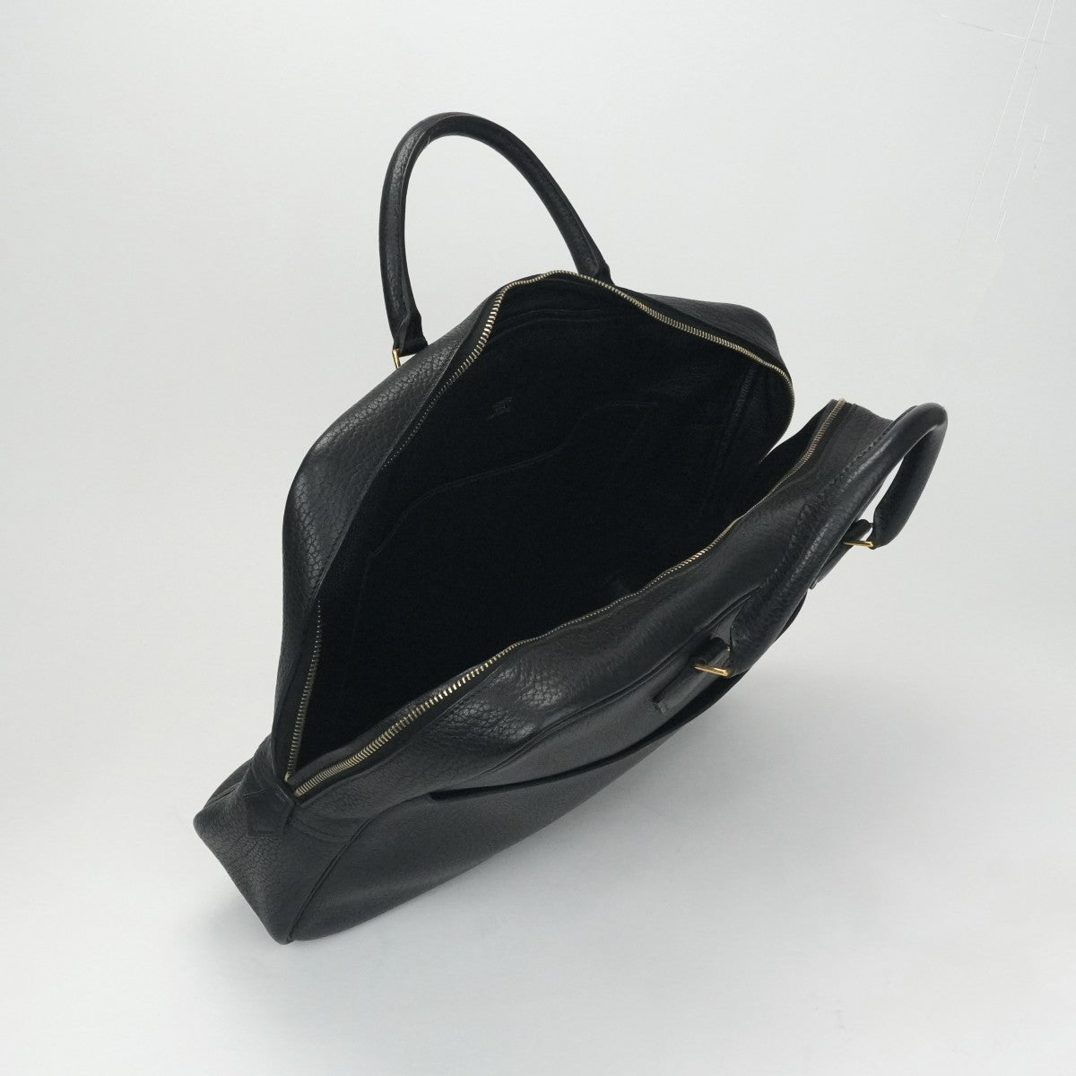HERMES HERMES Plume dog 38 Plume dog 38 Bag, tote bag, fjord, noir, black, gold fittings